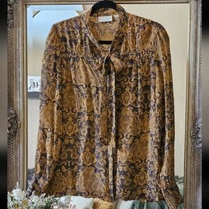 Gorgeous Bow Tie Button Down Top